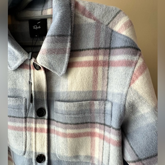 Rails Womens Connie Blue Wool Blend Collared Warm Wool Coat Outerwear NWT - Picture 9 of 11